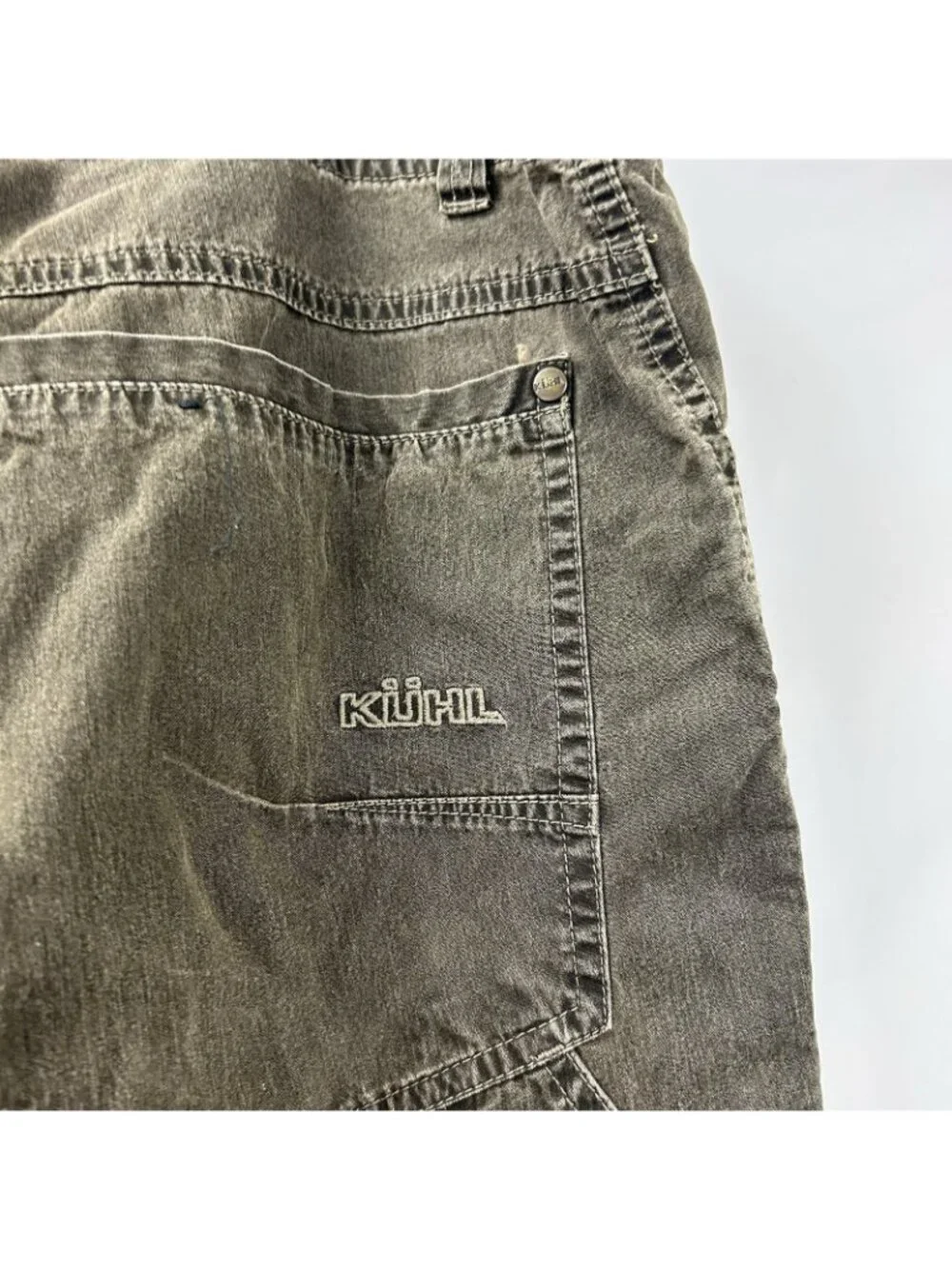 Kuhl Revolvr Pants Mens Size 38x32 Olive Green Vintage Patina Dye Outdoor Hiking - Picture 14 of 16